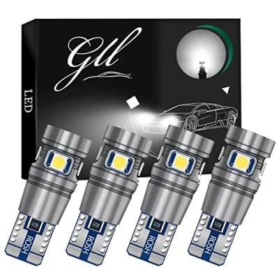 Image of GLL W5W Bulbs, 501 LED Bulbs White T10 3030 6SMD Canbus Error Free Wedge Car for Number Plate Lights, Dome Side Dashboard Lights