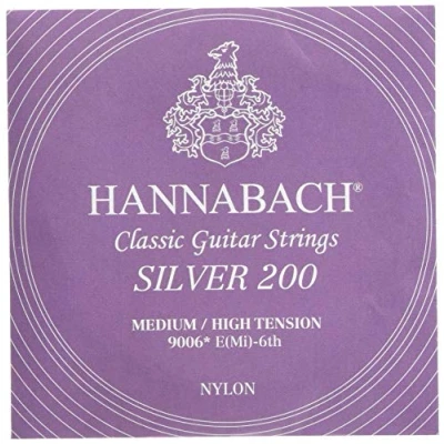 Image of Hannabach Classical Guitar Strings Series 900 Medium High Tension Silver 200 E6w 9006MHT