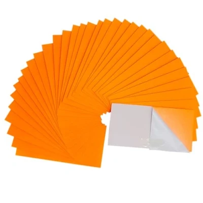 Image of Jtnohx Self Adhesive Felt Sheets, Orange Adhesive, 33 Pcs 10 x 20cm Sticky Back for Crafts DIY Sewing School Projects Decoration