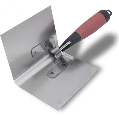 Image of Marshalltown M51D Premier Line 51D 5 Inch by 3 1/2 Inside Corner Trowel with Durasoft Handle, Red