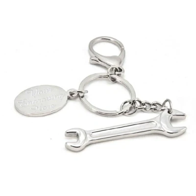 Image of EIO Gifts Personalised Spanner / Wrench Keyring Engraved with Your Custom Text
