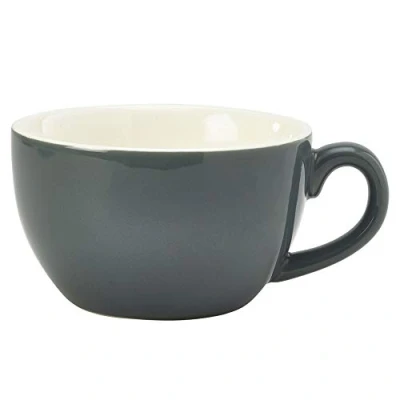 Image of Genware Royal Bowl Shaped Cup Grey 6oz / 170ml Coffee Cups, Porcelain Cups