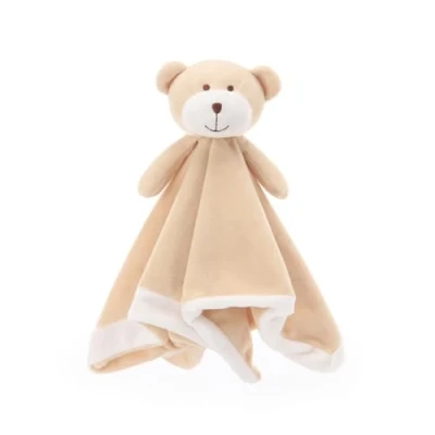 Image of Apricot Lamb Luxury Snuggle Plush Teddy Bear Infant Stuffed Animals Security Blanket Nursery Character (Yellow Bear, 14 Inches)