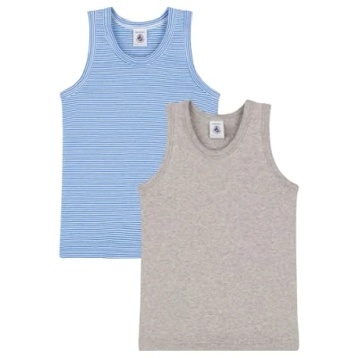 Image of Petit Bateau Boy&#039;s A0a8f Tank Top, Variant 1, 4 Years (Pack of 2)