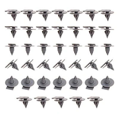Image of 40 X Car Trim Clips Plastic Panel Retainer Compatible with Mini One S Cooper R50 R52 R53 R55 R56 Grey Exterior