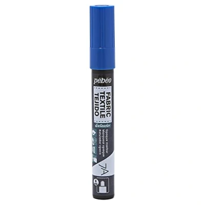 Image of Pebeo 7A Opaque Blue Fabric Marker 4M