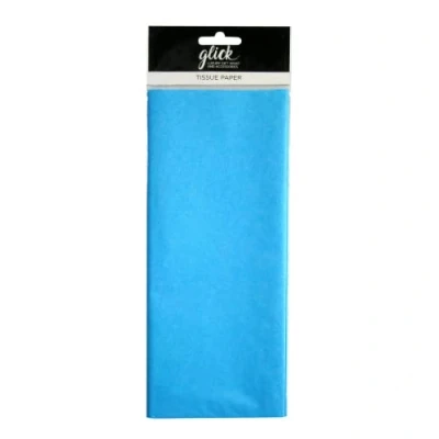 Image of Glick Four Sheets of Turquoise Tissue Paper, Each Sheet 750mm x 500mm Paper Turquoise, for Gift Wrapping, Birthday