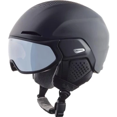 Image of ALPINA Unisex Adult, ALTO Q LITE ski helmet, black matt, 51 55 cm