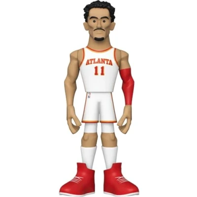 Image of Funko Vinyl Gold 12&quot;: NBA Trae Young 1/6 Odds for Rare Chase Variant Collectable Action Figure Birthday Gift Idea Official Merchandise Ideal Toy Sports Fans and Display