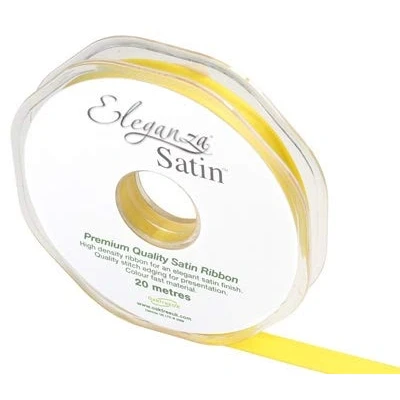 Image of ELEGANZA Double Faced Satin 10mm x 20m Yellow No.11