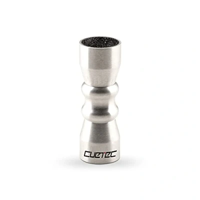 Image of Cuetec 3 in 1 Bowtie Cue Tip Tool with Scuffer, Shaper, Pool Aerator, Silver Portable Aluminum Snooker Premium Billiard and Accessories