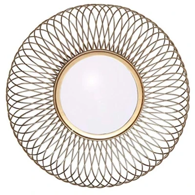 Image of ASPECT Juliet Accent Round Wall Mirror (Gold, 85 dia x 9 cm), Metal