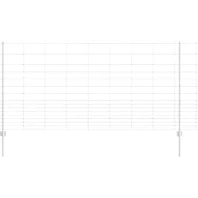 Image of vidaXL Fence Posts 22 pcs U Channel 120 cm Galvanised Steel