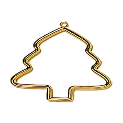 Image of Vervaco Frame: Plastic: Tree Shaped: 9 x 8cm: Gold, 1 8 cm