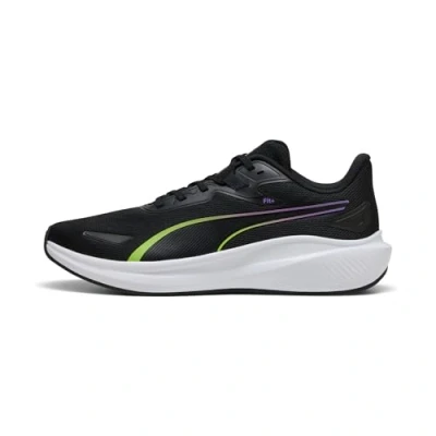 Image of PUMA Unisex Skyrocket LITE Road Running Shoe, Black Yellow Alert, 5 UK