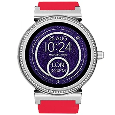 Image of Compatible for Michael Kors Sofie Band, Lvbu Sport Silicone Replacement Strap Access Smartwatch (Red)
