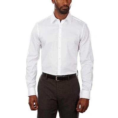 Image of Van Heusen Men&#039;s Dress Shirt Slim Fit Flex Collar Stretch Solid, White, 15&quot; Neck 32&quot; 33&quot; Sleeve