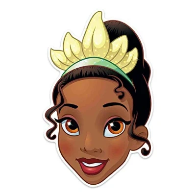 Image of Star Cutouts Printed Card Mask of Tiana