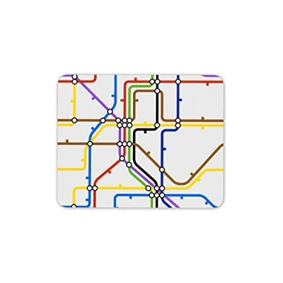 Image of Destination Vinyl ltd Underground Network Mouse Mat Pad Train Travel System Computer #8183
