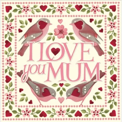Image of Emma Bridgewater I Love Mum Tweetheart Bird Artistic Mother&#039;s Day Greeting Card 602849