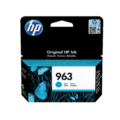Image of HP 963 Cyan Standard Capacity Ink Cartridge 11ml for OfficeJet Pro 9010/9020 series 3JA23AE