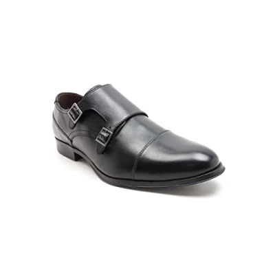 Image of Thomas Crick Men&#039;s Boycie Double Monk Strap Formal Shoes Black