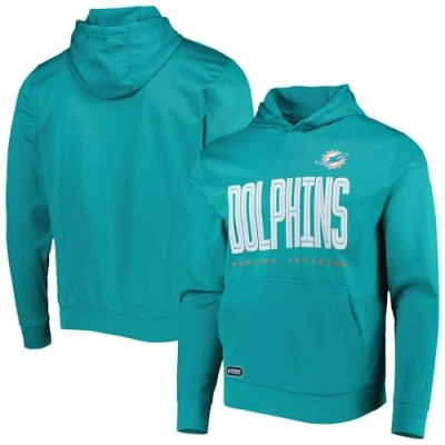Image of NFL Youth 8 20 Huddle Up Team Color Performance Primary Logo Pullover Hoodie, Miami Dolphins, 14 16
