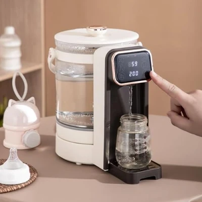 Image of EEYZD Baby Bottle Water Warmer Dispenser for Formula,Smart Electric Kettle with thermostat,Detachable Glass Tank,3L Accurate Temperature Control