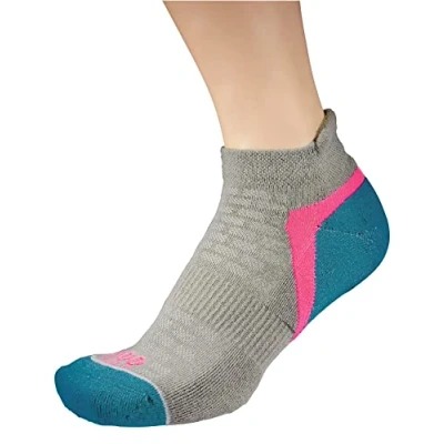 Image of 1000 Mile 1 Pair Activ Repreve Sports Socks Silver Pink 6 8.5 Ladies