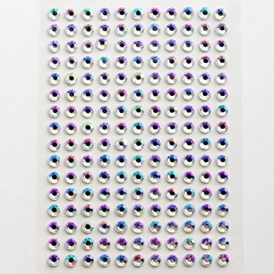 Image of Italian Options 4mm Iridescent Diamante Rhinestone Gem Crystal Stickers (176 pcs)