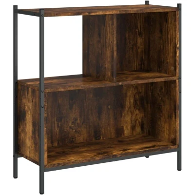 Image of vidaXL Bookcase Smoked Oak 72x28x77.5 cm Engineered Wood