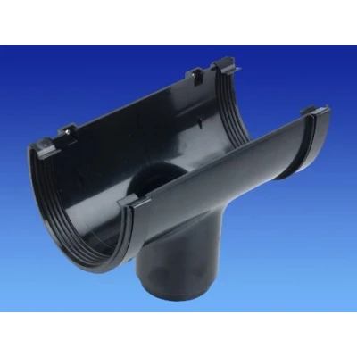 Image of OSMA Black 113mm Running Outlet for DeepLine 4.5:2.5 Gutter System 9T906b