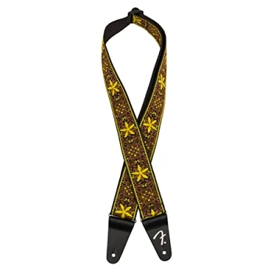 Image of Fender Pasadena Woven Guitar Strap Yellow Wallflower