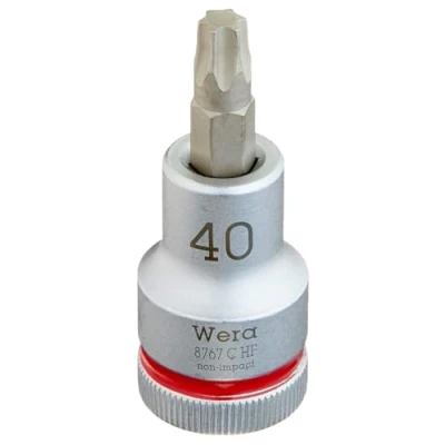 Image of Wera 8767 C HF TORX® Zyklop holding function bit socket, 1/2&quot; drive, TX 40x140mm, 05003854001