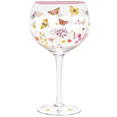 Image of The Leonardo Collection Butterfly Garden Large Gin Cocktail Balloon Glass