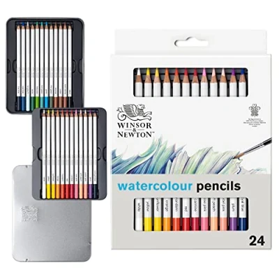 Image of Winsor &amp; Newton 490015 Studio Collection Water Colour Pencils Set of 24