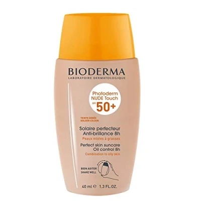 Image of Bioderma Photoderm Nude Sun Protection SPF 50+ Gold 40ml