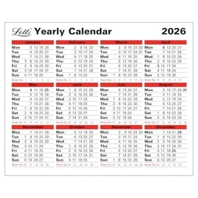 Image of Letts of London Yearly Calendar 2026 26 TYC