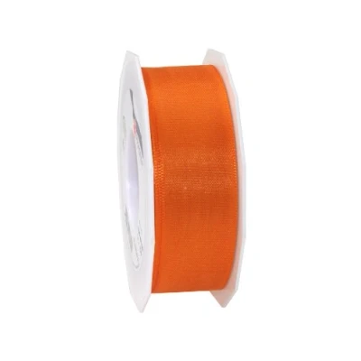 Image of C.E. Pattberg Präsent Europa Taffeta Ribbon Orange 40 mm width, 50 m length
