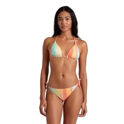 Image of Arena Womens Water Print String Bikini Triangle Two Pieces, Multistripes, L EU