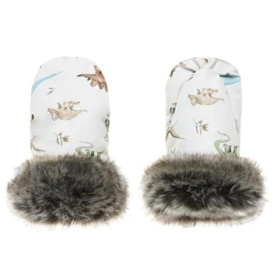 Image of MayLily Winter Gloves for Prams Pram Mittens Hand Muff Warmer (Dino)