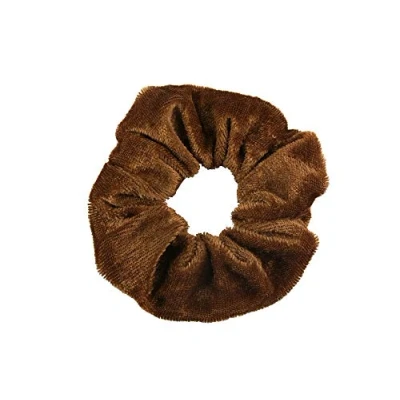 Image of Pack of 2 Velvet Scrunchies (Brown)