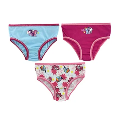 Image of Thingimijigs My Little Pony Girls 3 Pack Cotton Knickers Underwear Briefs 4 5 Years Multicoloured