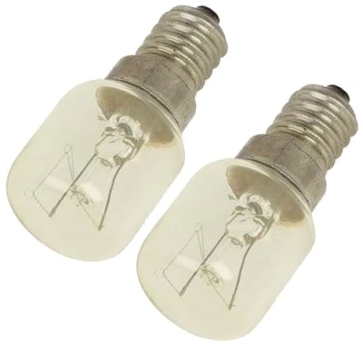 Image of Spares2go Pygmy Light Bulb Lamp for CDA Oven Cooker (Pack of 2, 15w, SES, E14)