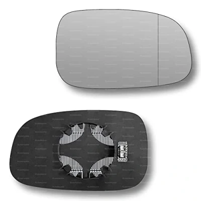 Image of Less4spares Replacement Wing Mirror Glass Right Compatible with Volvo S60 2007 2009 CLIP ON Driver Off side Heated Blind Spot