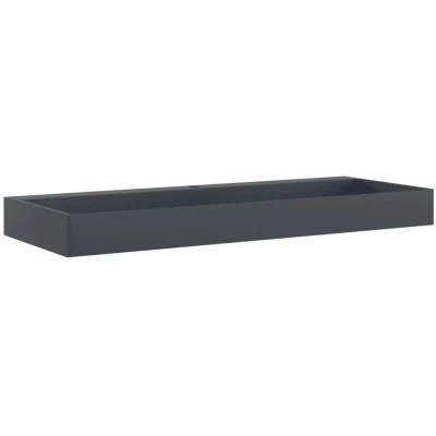 Image of vidaXL Wash Basin 120x46x11 cm Mineral Cast/Marble Cast Anthracite
