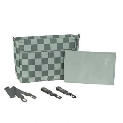 Image of LÄSSIG Baby changing Backpack with mat, pram attachment, bottle warmer water repellent sustainably produced/Rolltop grey