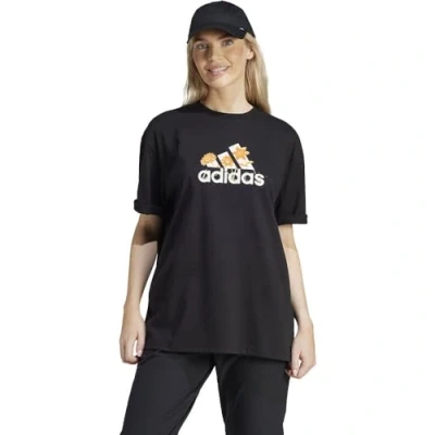 Image of adidas Women&#039;s Flower Pack Badge of Sport Tee, Black, S