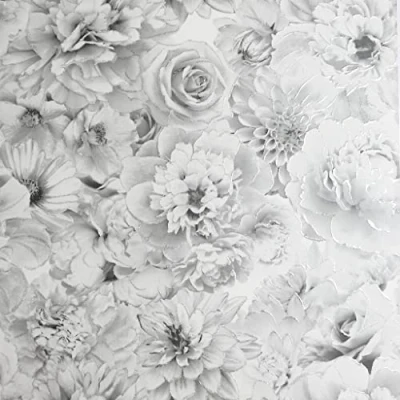Image of Arthouse Glitter Bloom Silver,Full roll,692803