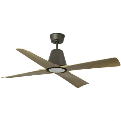 Image of Typhoon Medium 3000K Led Brown, Wood IP44 DC Ceiling Fan 6 Speed